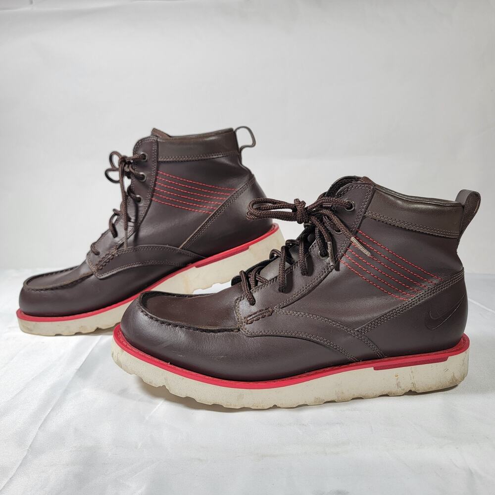 Nike ACG Kingman Leather Boots Baroque Brown University Red Men's US 11 EU 45